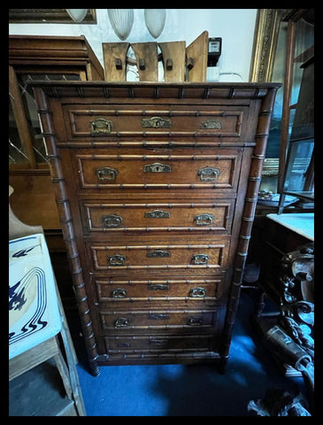 I.4171 CÓMODA ALTA DE FALSO BAMBÚ