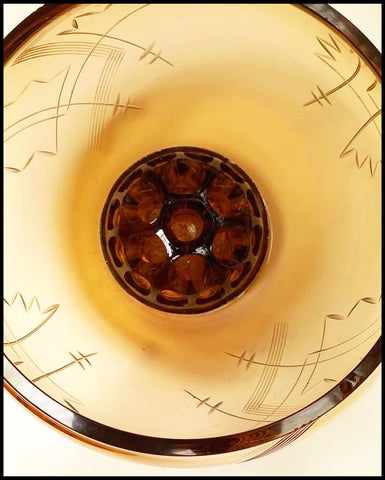 II.3655 FLORERO DE CRISTAL ÁMBAR