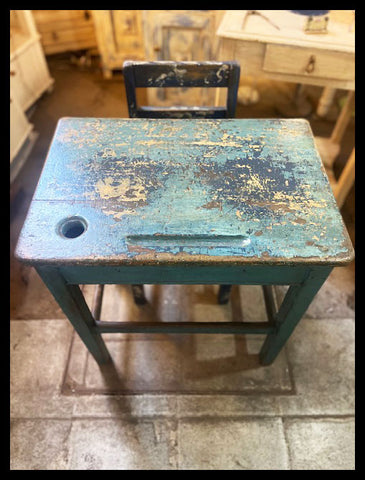 I.4181 PUPITRE PATINADO AZUL