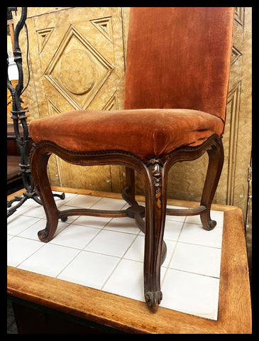 I.4184 SILLA FELPA NARANJA RESPALDO ALTO