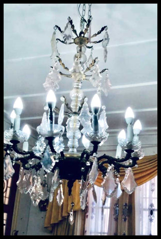 II.2508	LÁMPARA GRANDE DE CRISTAL 10 LUCES