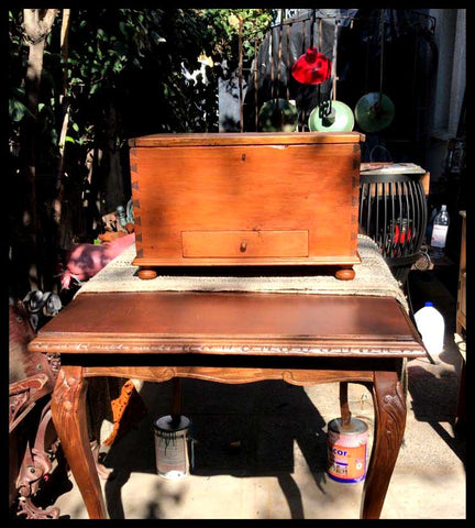 II.2534	CAJA BAÚL ANTIGUO PINO OREGÓN