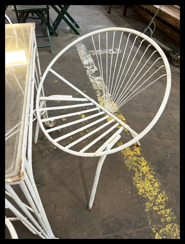 I.4256 JUEGO DE TERRAZA CUADRADO CON SILLAS DE HUEVITO