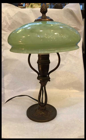 II.2612	LÁMPARA PANTALLA VERDE AGUA