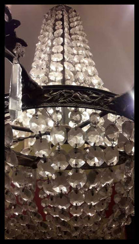 II.2628	LÁMPARA DE CRISTAL Y BRONCE