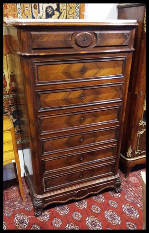 I.2051 CAJONERA ALTA JACARANDÁ CON MÁRMOL