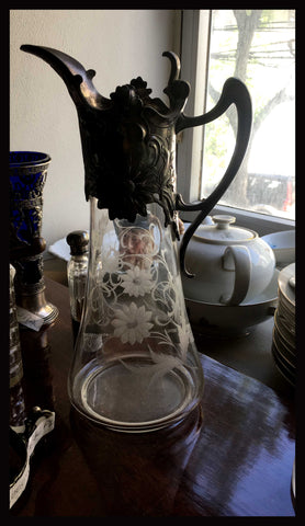 II.2281 JARRO DE CRISTAL Y ESTAÑO