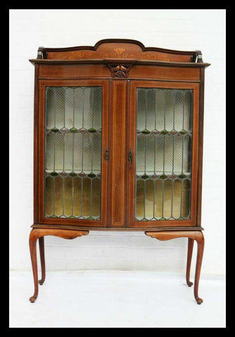 I.2060 VITRINA EDUARDIANA CON MARQUETERÍA