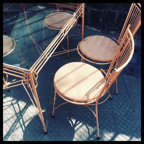 I.2094 JUEGO DE TERRAZA ROSADO