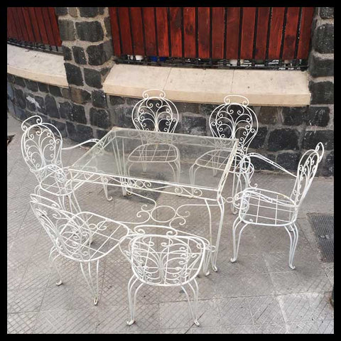 I.2096 JUEGO DE TERRAZA BLANCO PARA 6