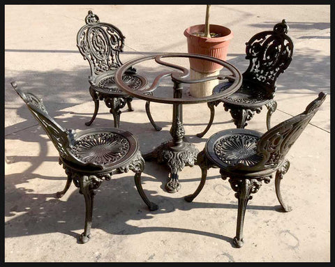 I.1826 JUEGO DE FIERRO FUNDIDO NEGRO