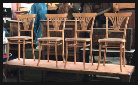 I.1828 CUARTETO DE SILLAS MODELO PEINETA