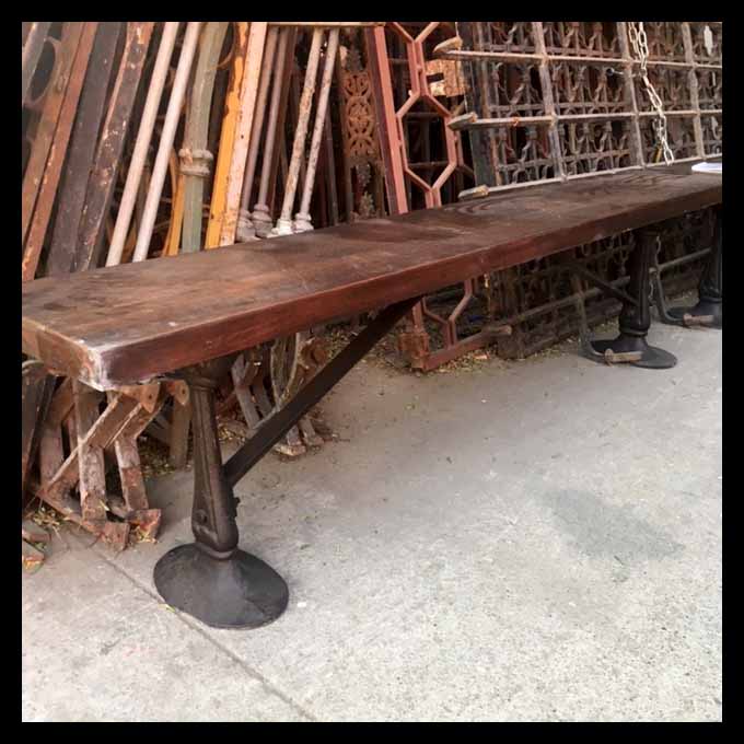 I.831 BANCAS DE BARCO DE MADERA Y FIERRO