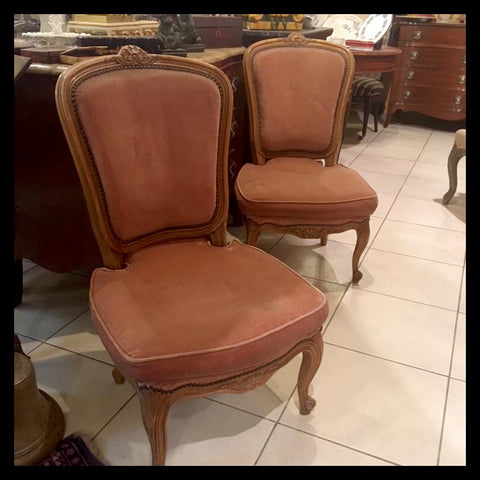 I.889 PAR DE SILLAS CON TAPIZ ORIGINAL