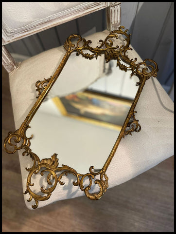 II.3322   PAR DE ESPEJOS LUIS XV DE BRONCE ORMOLÚ