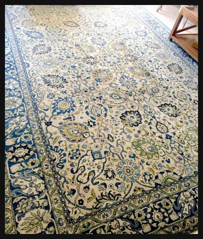 II.2032 ALFOMBRA AZUL Y BEIGE