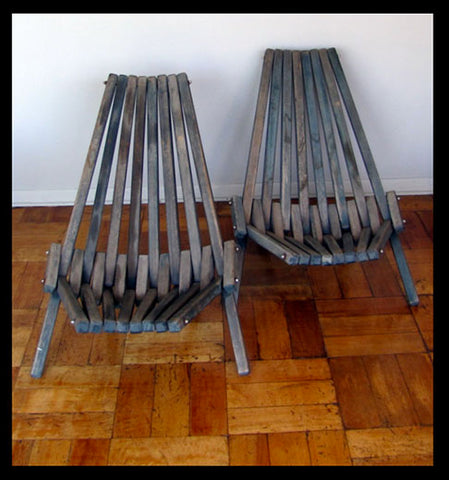 I.460 PAR DE SILLAS PLEGABLES DE MADERA