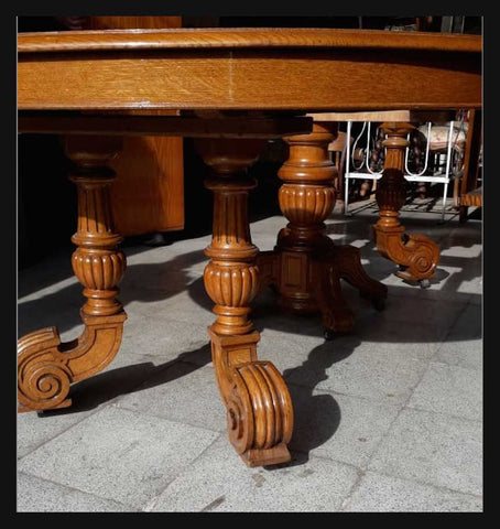 I.1637 MESA DE COMEDOR CON EXTENSIONES