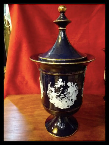 II.2920   PAR DE COPONES DE PORCELANA NEGROS