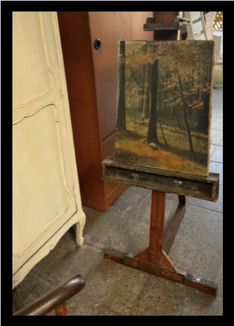 II.3496 ATRIL Y CAJA DE PINTURA