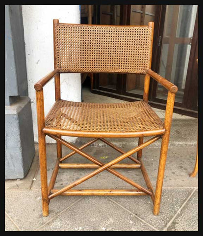 I.1664 PAR DE SILLAS JUNCO Y BAMBÚ