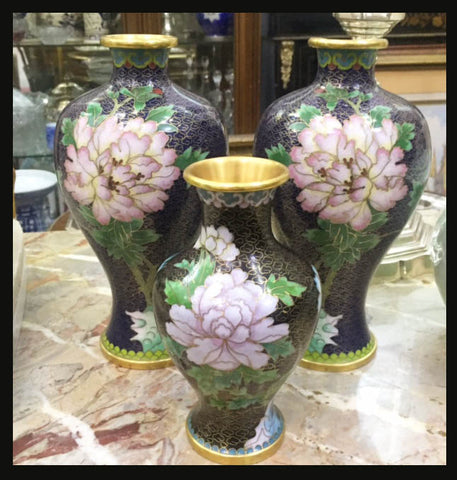 II.567 FLOREROS DE CLOISONNÉ