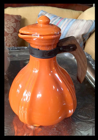 II.713 TETERA NARANJA DE CERÁMICA