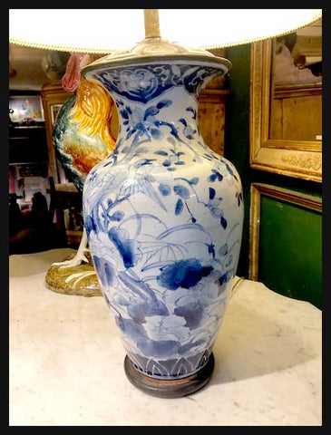 II.2130 LÁMPARA BASE AZUL Y BLANCO