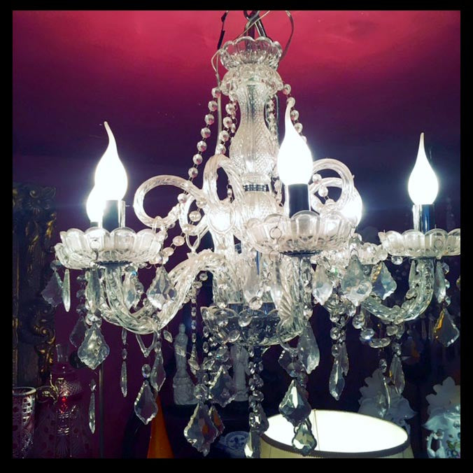 II.705 LÁMPARA COLGANTE DE CRISTAL