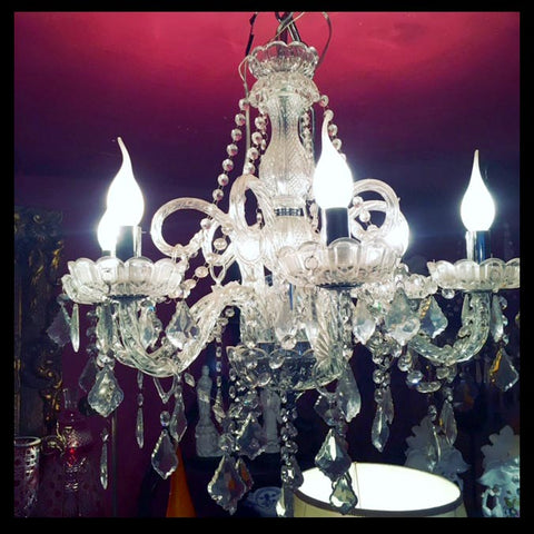 II.705 LÁMPARA COLGANTE DE CRISTAL