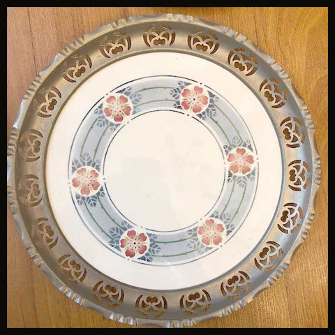 II.1866 CUARTETO DE BANDEJAS DE LOZA PINTADA