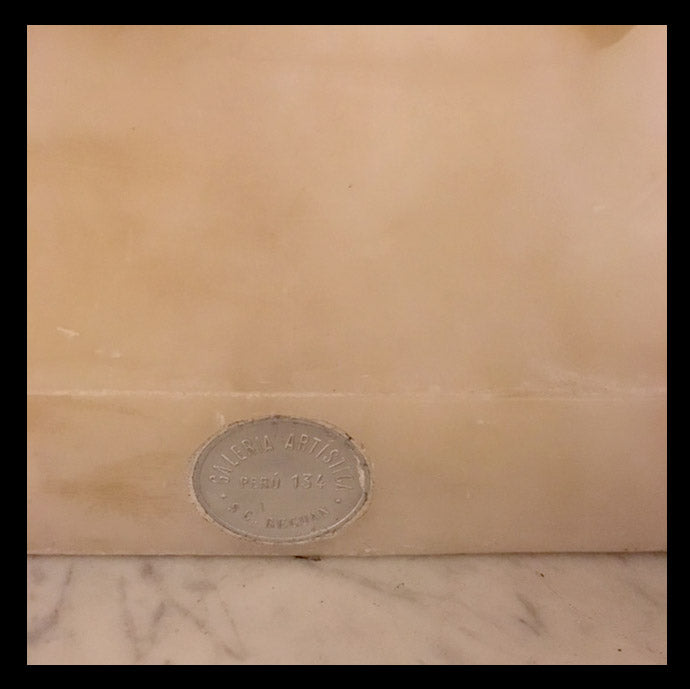 II.780 BUSTO DE ALABASTRO ITALIANO FIRMADO