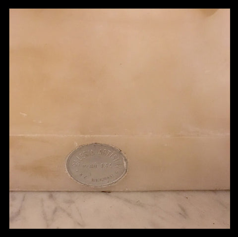 II.780 BUSTO DE ALABASTRO ITALIANO FIRMADO