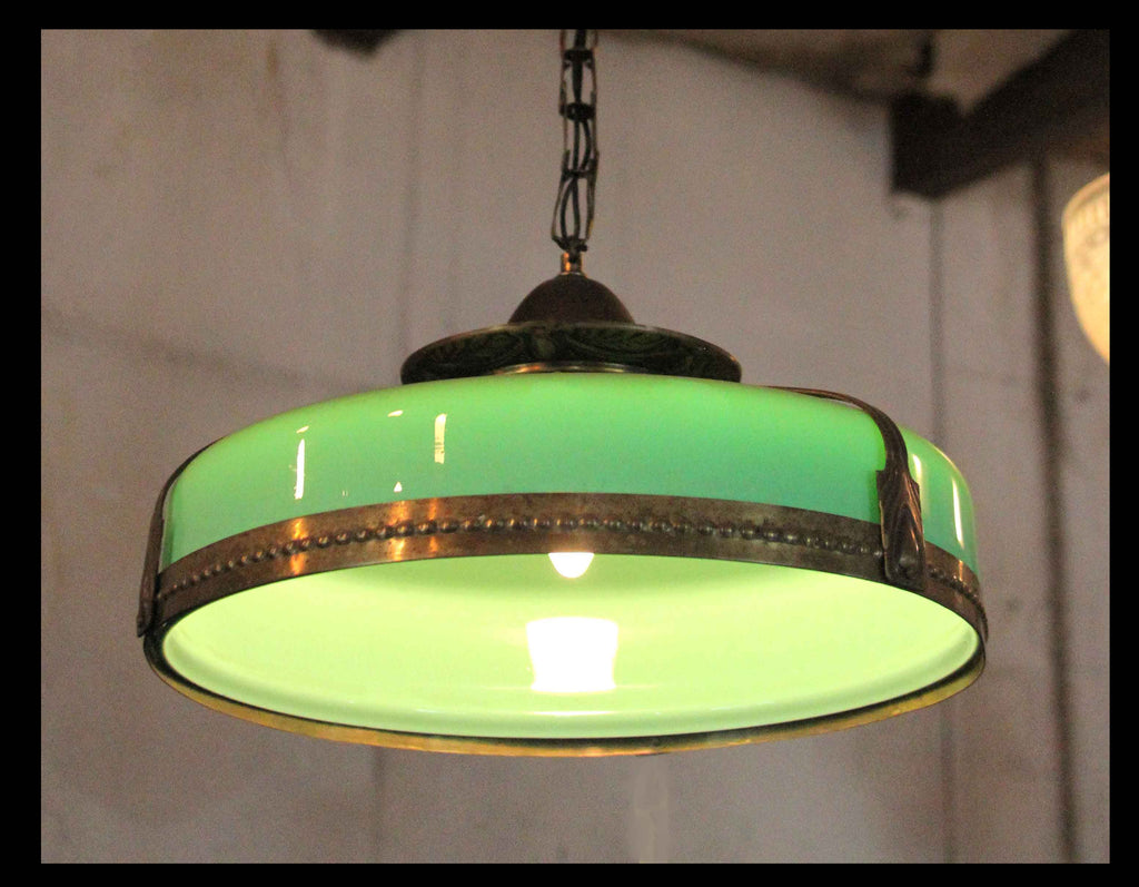 II.2 LÁMPARA COLGANTE DE OPALINA TURQUESA