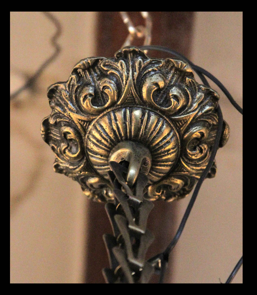 II.2 LÁMPARA COLGANTE DE OPALINA TURQUESA