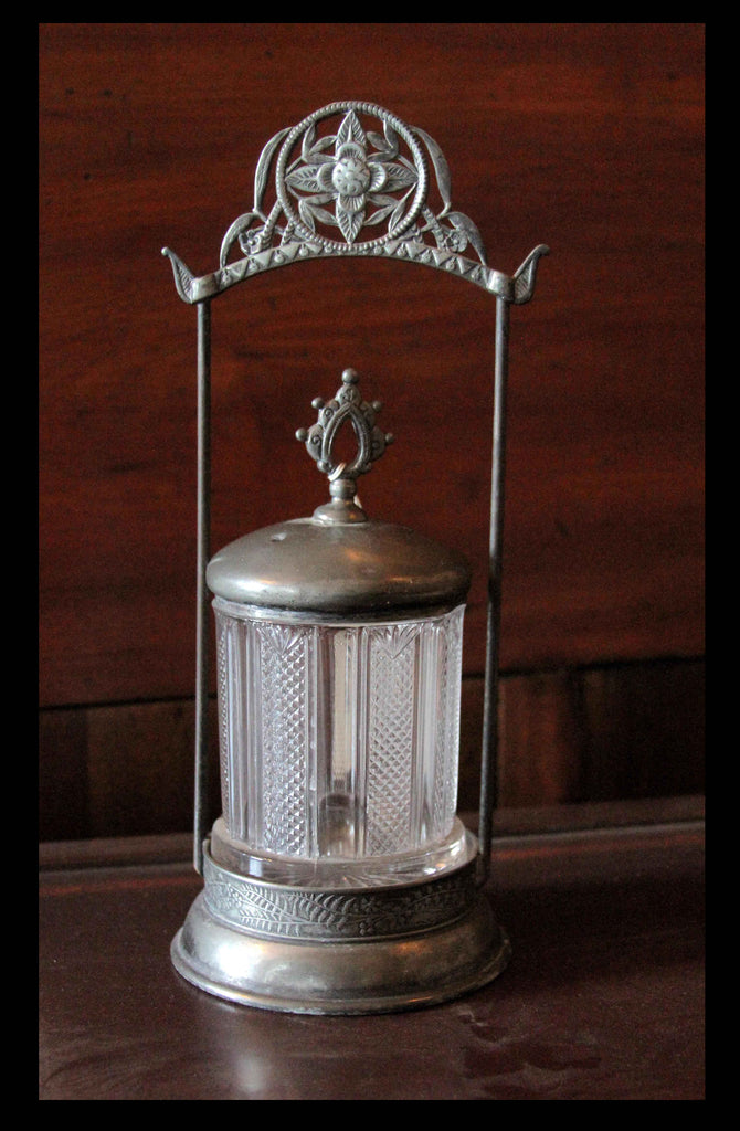 II.52 MIELERO DE CRISTAL Y BRONCE