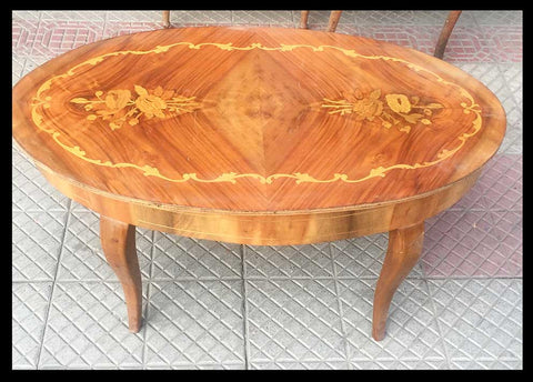 I.355 MESA DE CENTRO CON MARQUETERÍA