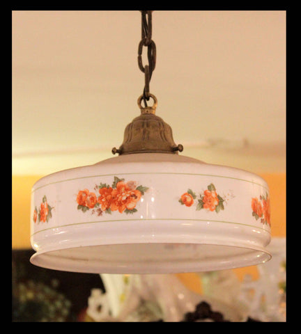 II.63 LÁMPARA COLGANTE OPALINA PINTADA