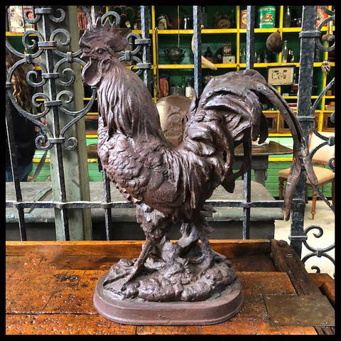 II.1566 PAR DE GALLOS DE FIERRO