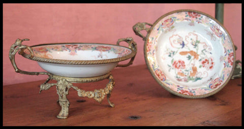 II.159 PAR DE FRUTEROS DE PORCELANA COMPAÑÍA DE INDIAS