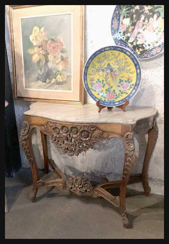 I.1635 ARRIMO DE MADERA TALLADA CON ESPEJO