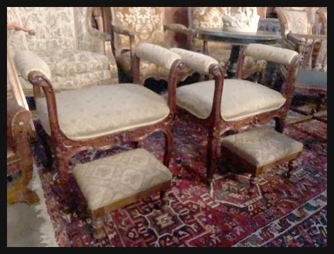 I.1632 PAR DE SILLONES CON APOYA PIES