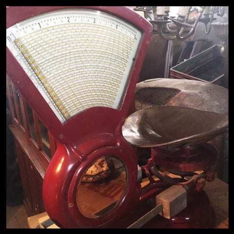 II.850 PESA ALMACÉN ROJO OSCURO