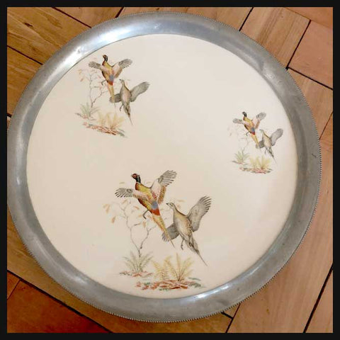 II.2184 BANDEJA DE PÁJAROS BORDE DE PLAQUÉ