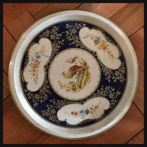 II.2183 BANDEJA DE LATA PINTADA