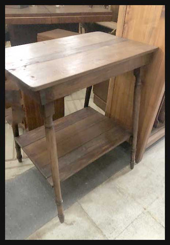 I.1661 MESITA DE MADERA DOBLE CUBIERTA