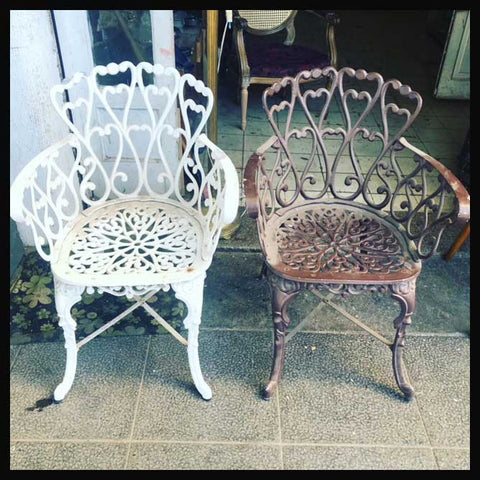 I.1291 CUARTETO DE SITIALES DE FIERRO