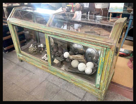 I.1408 VITRINA DE ALMACÉN VERDE