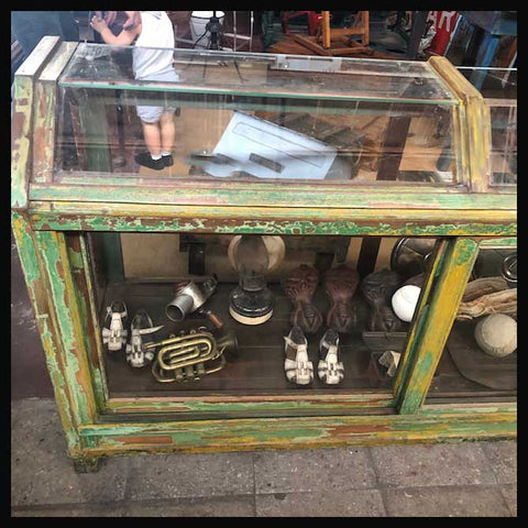 I.1408 VITRINA DE ALMACÉN VERDE