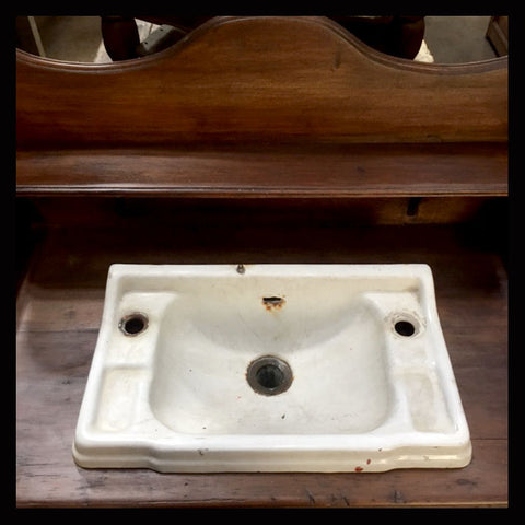 I.3421    MUEBLE VANITORIO DE MADERA, FIERRO Y BRONCE